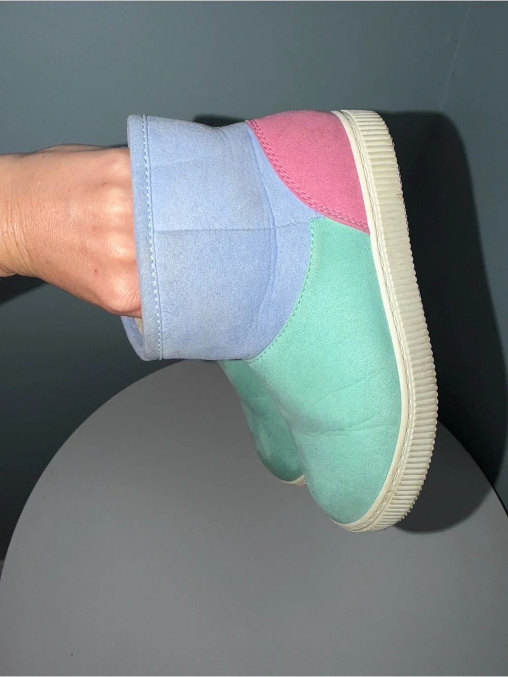 Cat & Jack Colorblock Kids Ankle Boots in Mint, Lavender & Pink
